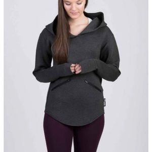 P’tula Grey Scoop Hoodie Sweatshirt